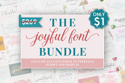 The Joyful Font Bundle branding bundle design illustration logo template vector