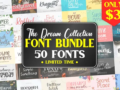 The Dream Collection Font Bundle branding bundle design illustration logo template vector