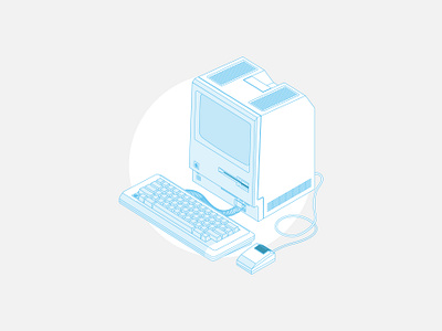 Apple Macintosh 128k 128k apple apple macintosh 128k design icon illustration isometric isometric art isometric design isometric icon isometric illustration isometric vector isometric vintage line mac macintosh shadow vector vector isometric vintage