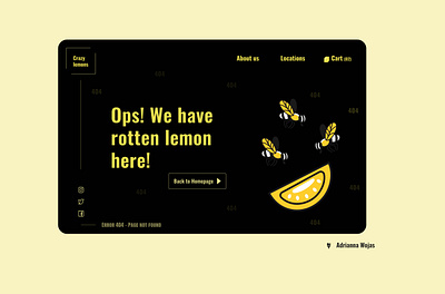 Daily UI Challenge - Error Page 404 branding dailyui e commerce error page graphic design illustration logo ui web website