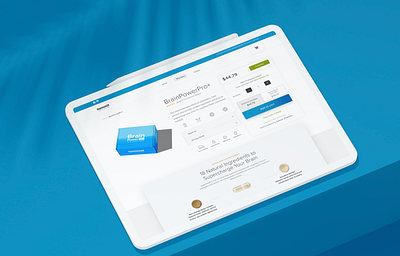 Product View on iPad Pro ecommerce health minimal pdp product detail page supplement