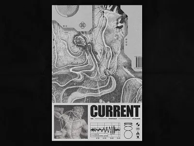 Current / 029 design graphic design grunge photoshop poster poster a day poster art poster design texture type typography