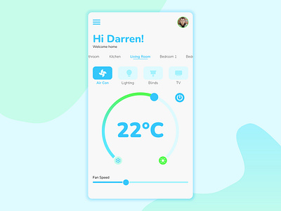 Daily UI #021 - Home Monitoring Dashboard air conditioning challenge daily ui dashboard design figma gradient graphic design home monitor smart app ui ux