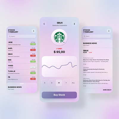 Stocks app redesign app design app stocks uc ui