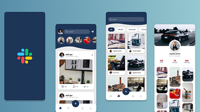 Social Application branding design ui ux