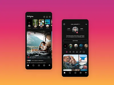 Instagram Redesign app instagram mobile mobile app profile redesign social media ui ux