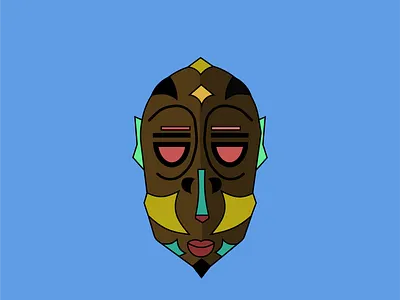 African Mask 3 🎭👹🎭 design graphic design illustration vector
