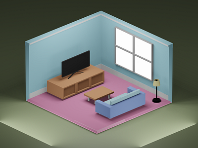 3D Room Isometric 3d 3dimensi 3disometric blender blender3d isometric isometricroom room