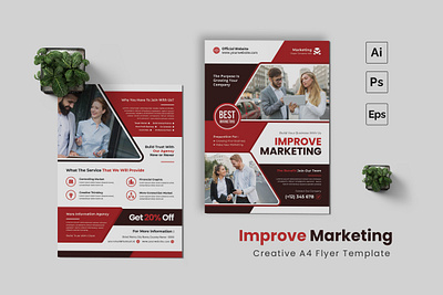 Improve Marketing Flyer flyer graphic template