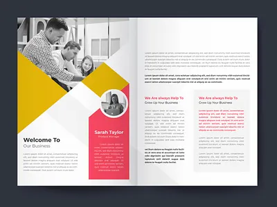 Brochure template branding company profile brochure design typography vector