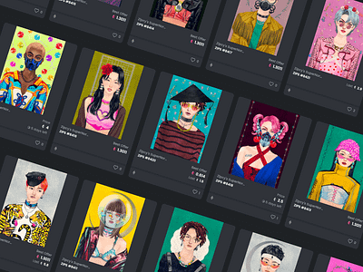 Zipcy Collector app app design art blockchain color fashion generative art graphic graphic design grid nft opensea ui ux web 3.0 web app web design webdesign website zipcy