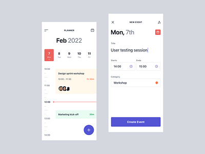 Planner App app appdesign calendarapp plannerapp productdesign projectmanagement taskmanagementapp uidesign uxdesign webdesign