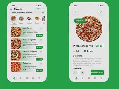 Food order mobile app animation app appdesign branding design food order graphic design pizza ui uidesign uiux userinterface ux vector webdesign