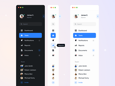 Sidebar | Dark & Light mode concept dark mode interface light mode sidebar task managment ui ux web