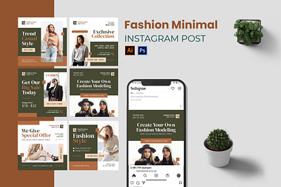 Fashion Minimal Instagram Post graphic template instagram instagram post instagram template