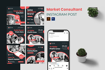 Market Consultant Instagram Post graphic template instagram instagram post instagram template