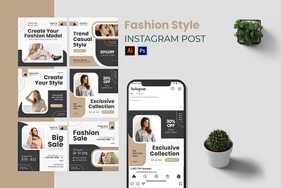 Fashion Style Instagram Post graphic template instagram instagram post instagram template