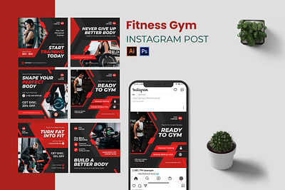 Fitness Gym Instagram Post graphic template instagram instagram post instagram template