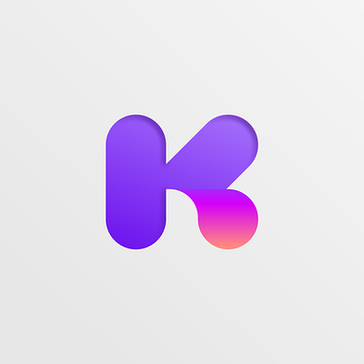 K colored monogram brand branding colorful design identity illustration k letter logo monogram simple ui vector