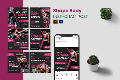 Shape Body Instagram Post graphic template instagram instagram post instagram template