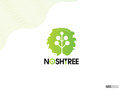 Noshtree Brand Logo Design In Adobe Illustrator natural logo