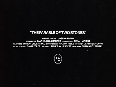 Title for a short film design film typography