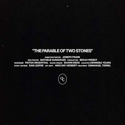 Title for a short film design film typography