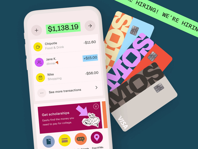 We're hiring @ Mos! application bank banking finance fintech mobile mobile application scholarships ui ux