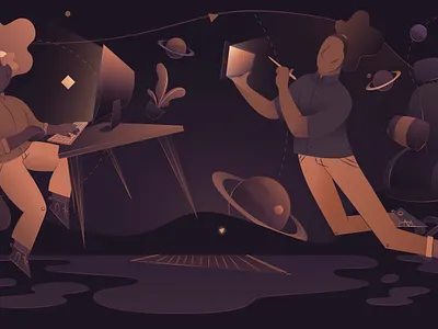 Homepage Illustration for Orbyka digital illustration flat design flat illustration homepage illustration illustration vector website