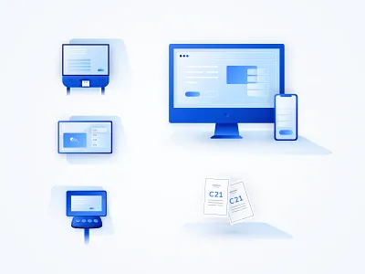 AJHmedia - flat illustrations branding business design digital signage flat graphic design illustration illustrations multimedia set vector web