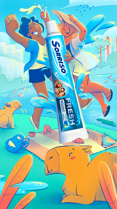 Illustration for Sorriso's summer campaign advertising illustration digital illustration flat illustration illustration