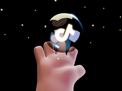 A dream 3d blender graphic design hand tiktok