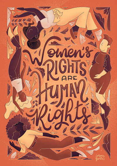 Women's Rights are Human Rights Project digital illustration feminism flat illustration human rights illustration woman women