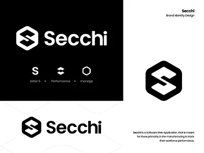 Secchi - Approved Logo Concept app icon black brand identity branding dashboard guidelines letter s logo logo design mark modern logo performance s secchi simple track typography ui vector web design