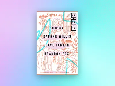 Illustrated Sofar Sounds Poster band brand branding concert gig graphic design illustration logo marketing music poster print show poster vect vector