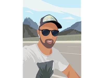 Self portrait airpods antalya beautiful design graphic design illustration logo mountains newera neweracap polaroid selfie selfportrait typography vector wacom