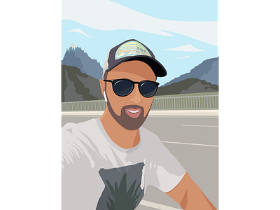 Self portrait airpods antalya beautiful design graphic design illustration logo mountains newera neweracap polaroid selfie selfportrait typography vector wacom