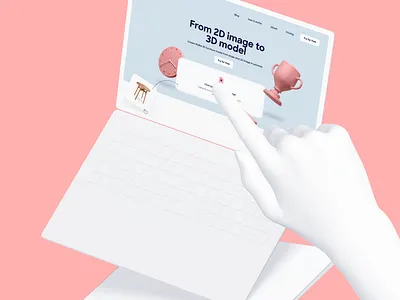 AlphaAR - From 2D image to 3D model 3d ar augmented reality blue branding dark blue desktop lidar light mobile pink ui ux web white