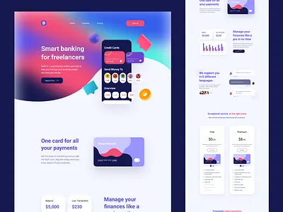 Banking Landing Page banking finance money