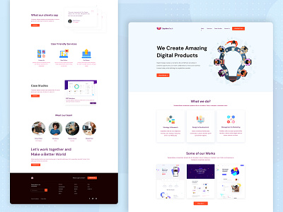 Agency Landing Page agency agency landing page branding case studies clean ui digital marketing digital product digital product landing page landing page ui agency ux agency web design website landing page