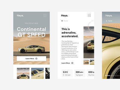 Heya. branding car experience interface magazine shop ui ux website