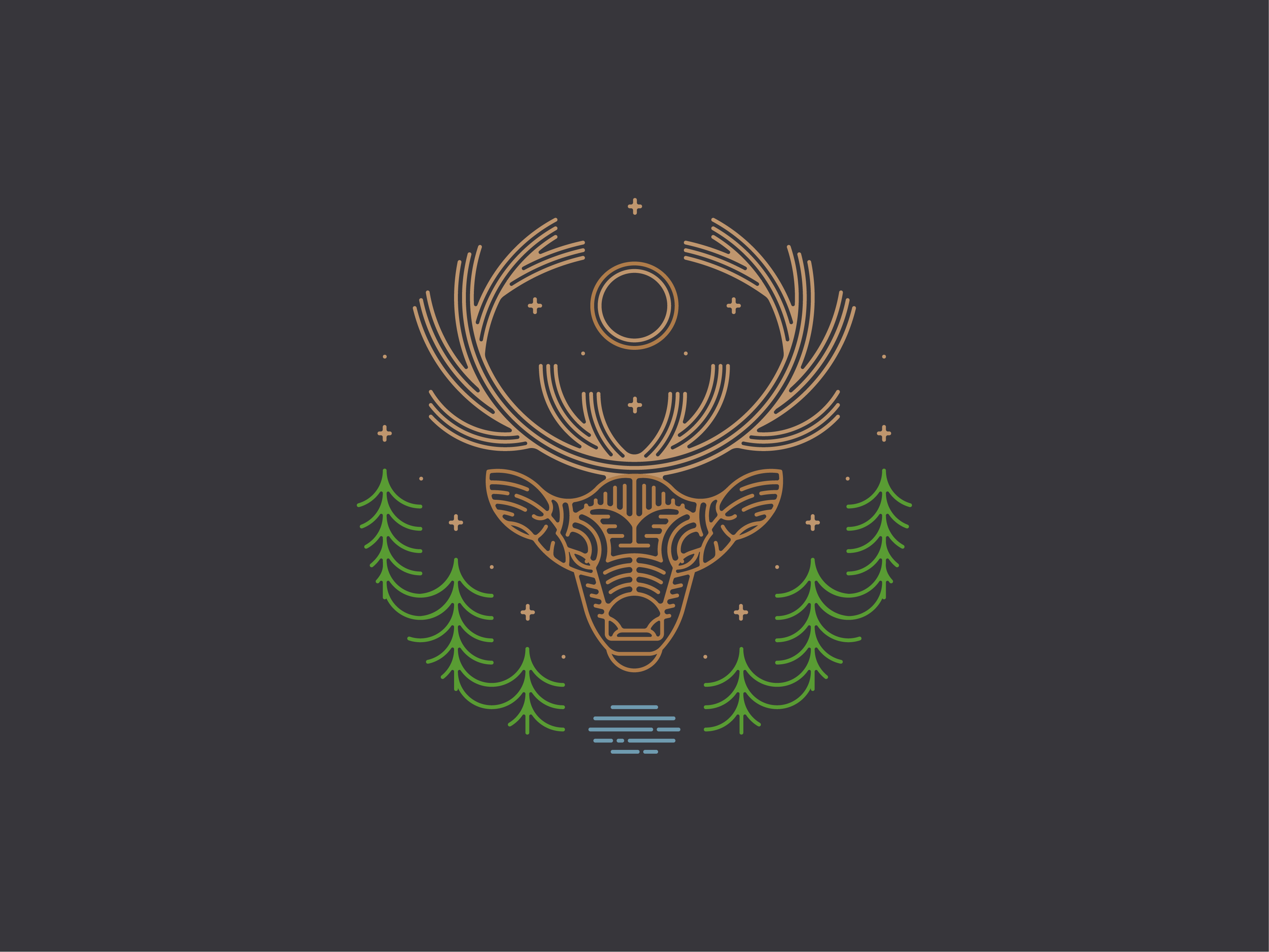 Mirrored Deer by Jared Rauh on Dribbble