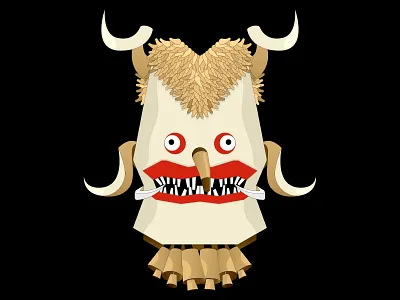 “KUKERI” is a Bulgaria's Bizarre Festival of Monsters. bulgaria character costume illustration kuker kukeri masks monster nft surva terrible