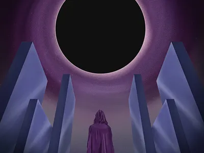 The Great Devourer design fantasy graphic design hand drawn illustration sci fi vintage wizard