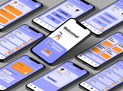 Mobile Receipt App for Therapists app branding protoype ui ux vector