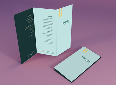 Wedding Trifold Menu graphic design