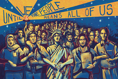 Until We The People Means All of US design graphic design illustration