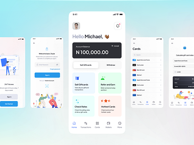 King Cards app design illustrator product design ui ux