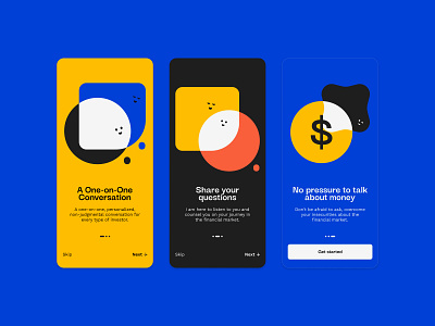 Aira - Onboarding Screens aira app branding design mobile onboarding onboarding screens smile ui ux