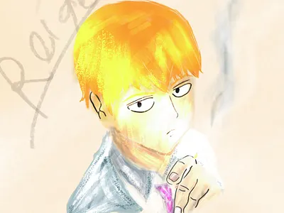 Are you ready MOB ? anime anime art arataka art artwork cartoon character design digital digital art digital artwork draw drawing illust illustration manga mob pcycho mob psycho 100 reigen reigen arataka